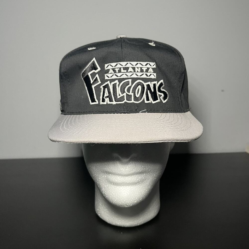Vintage 90’s Atlanta Falcons Black And Grey Snapback Hat